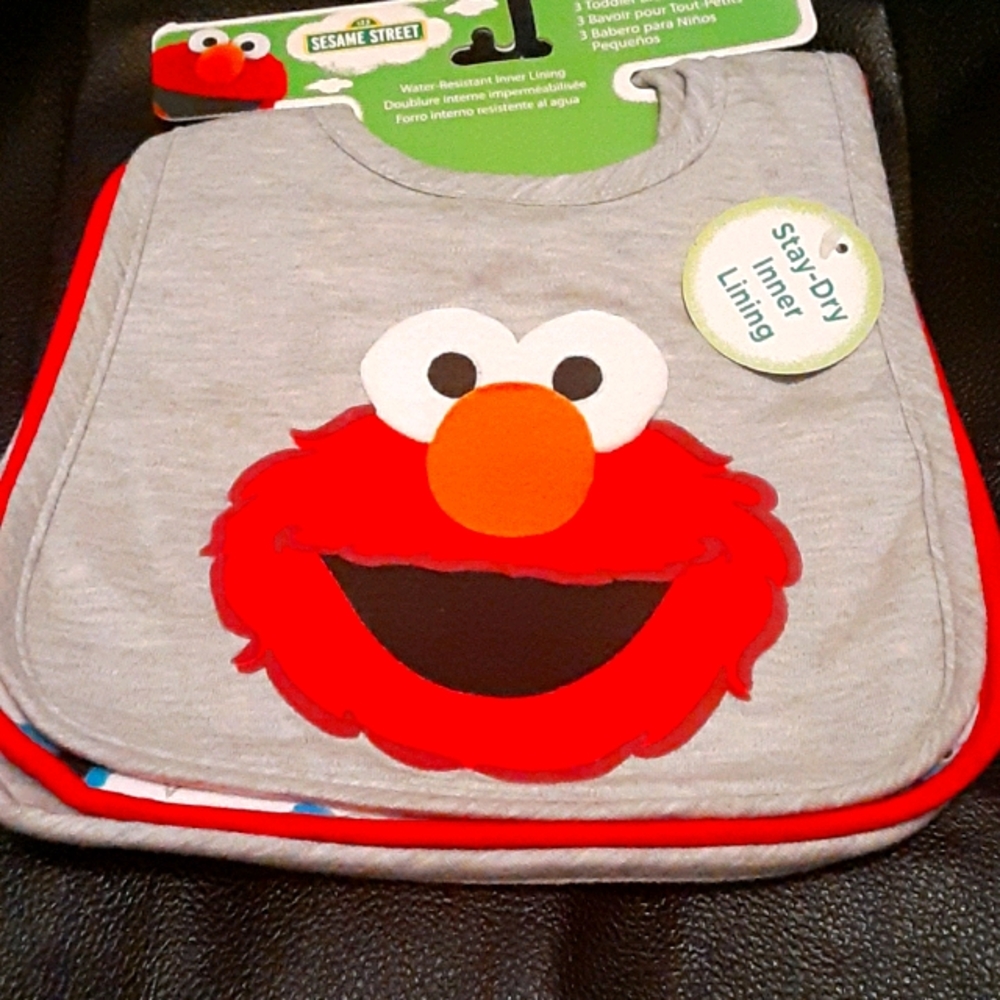 Set of Sesame Street bibs Cookie Monster Elmo